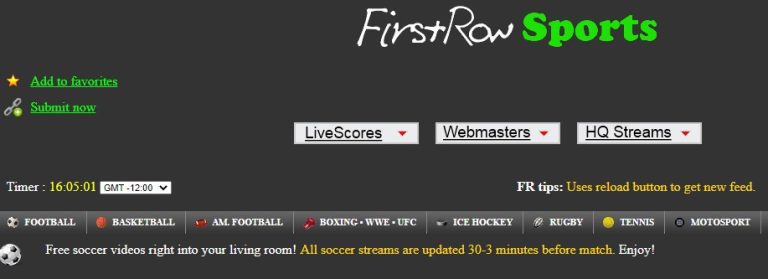 20+ FirstRowSports Alternatives | Sites Like FirstRowSports Proxy